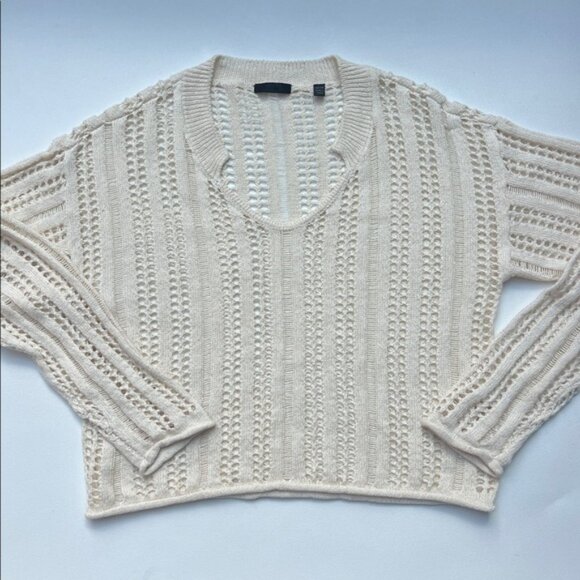 ATM Anthony Thomas Melillo sweater Ivory Knit Long Sleeve office professional XS - Picture 4 of 10
